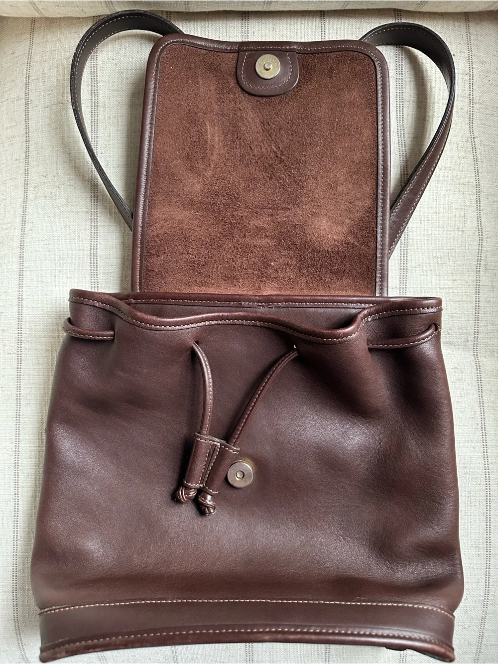 Coach Brown Leather Backpack